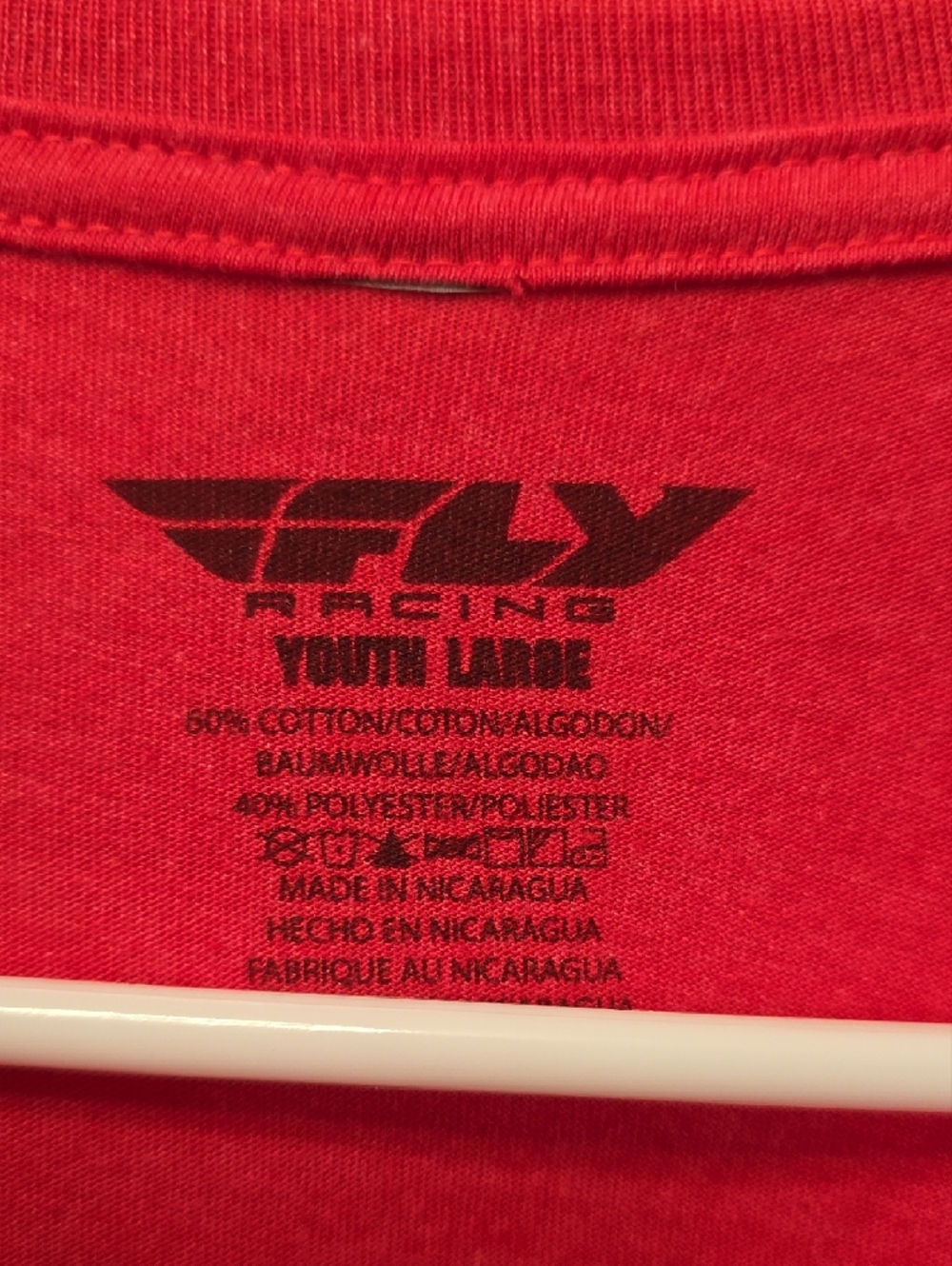 Fly Racing Kids' Red Short Sleeve Logo Tee - Picture 2 of 3